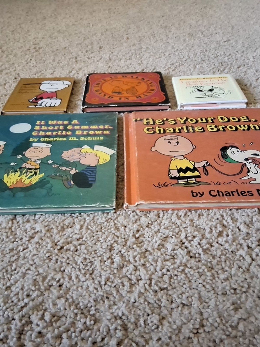 Get Five 1960's to 1970 Charlie Brown Books ~Charles Schulz Collection~
